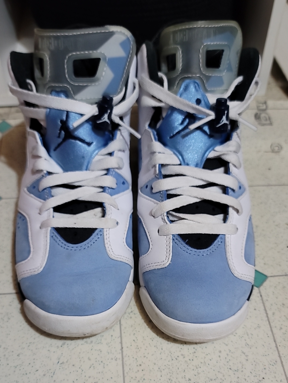 Air Jordan Retro 6 UNC White 6y